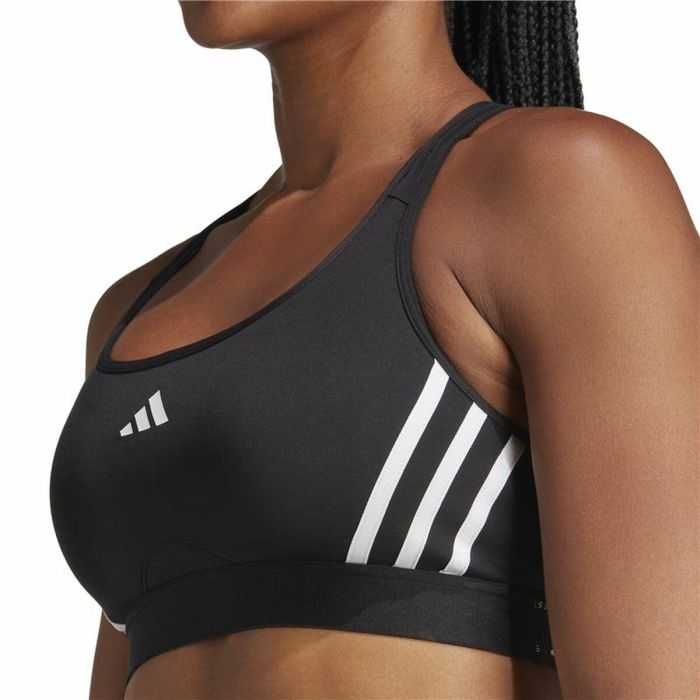 Soutien-gorge de Sport Adidas Essentials Powereact Mid Noir 1