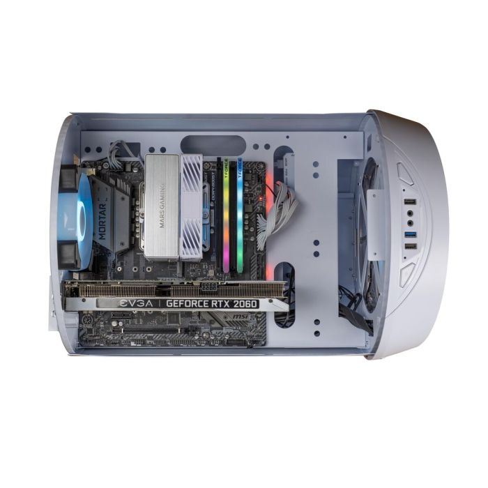 Boîtier ATX semi-tour Mars Gaming MCCYLONW Blanc 2