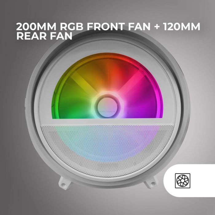 Boîtier ATX semi-tour Mars Gaming MCCYLONW Blanc 5