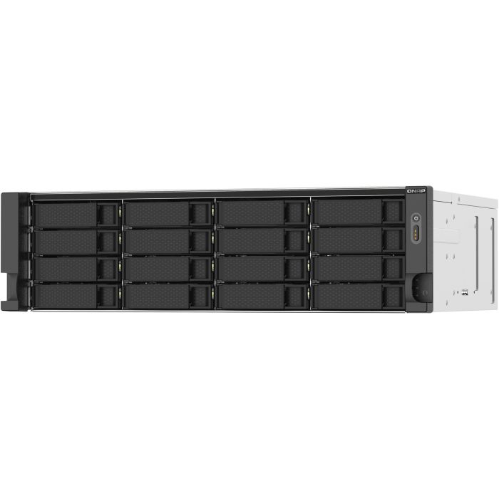 QNAP 16-Bay-Rackmount-NAS AMD Ryzen V1000-Serie V1500B 4C/8T 2,2GHz 16GB DDR4-RAM 2x2,5 GbE LAN optionale 10GbE und M.2 2