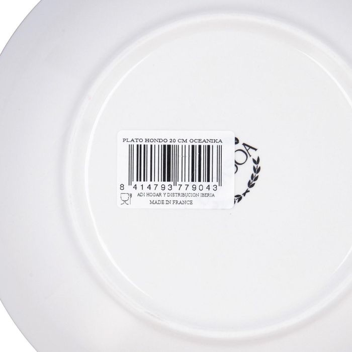 Plato Hondo Porcelana Oceanika Bidasoa 20 cm 3