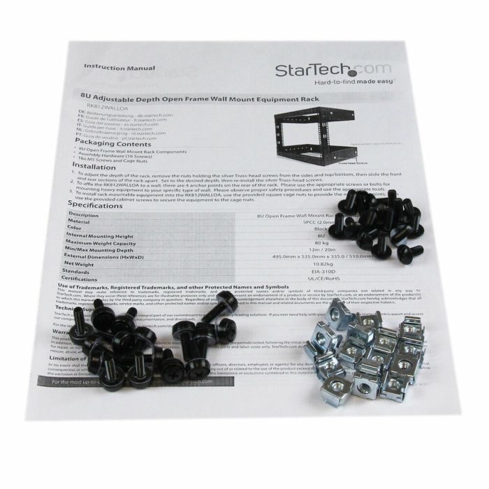 Accessoire Startech RK812WALLO 1