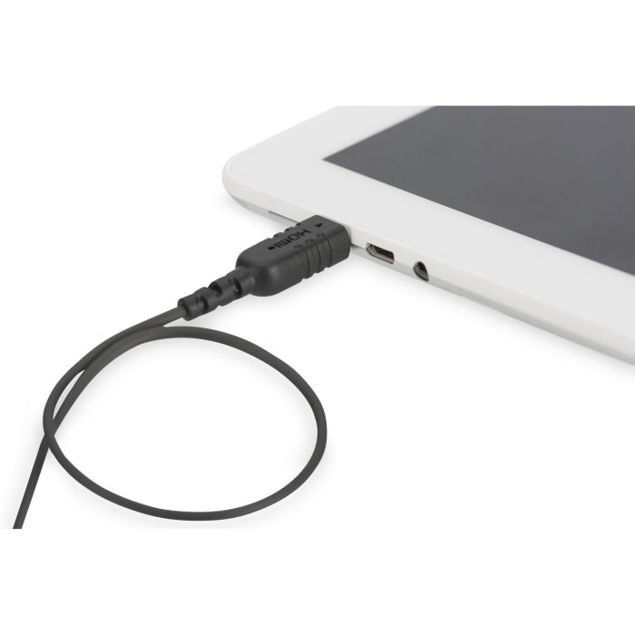 DIGITUS HDMI Anschlusskabel, C-A, HighFlex St/St, 2.0m, sw 1