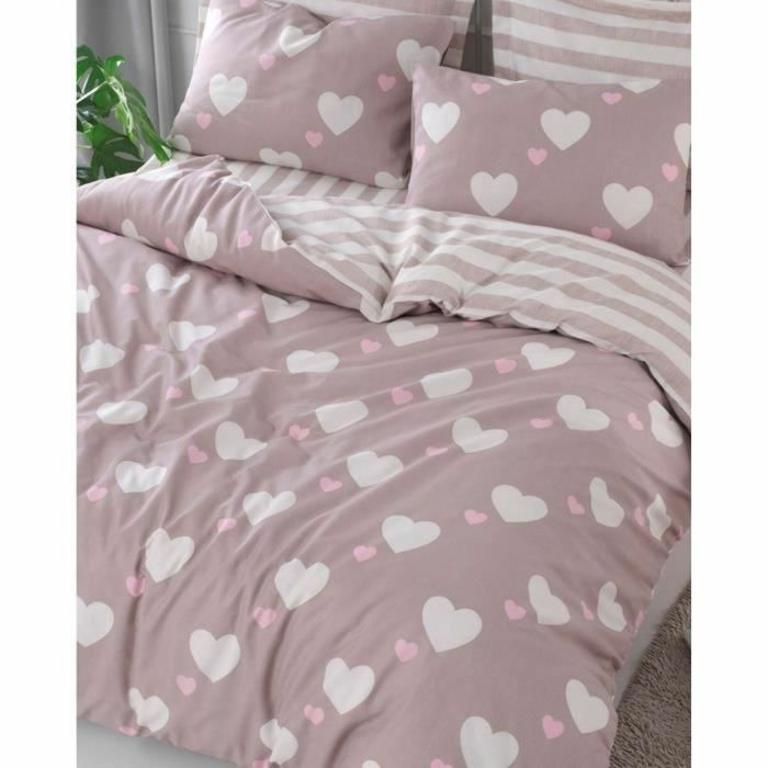 Parure de couette Rose Lit king size 3 Pièces 1