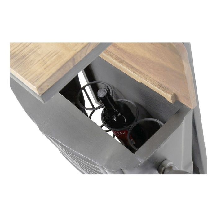 Range Bouteilles DKD Home Decor Voiture Bois d'acacia Fer Gris foncé (83 x 30 x 104 cm) 1