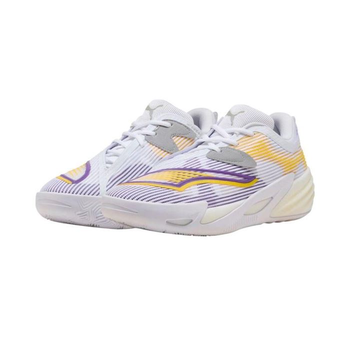 Chaussures de Basket-Ball pour Adultes Puma All-Pro Nitro™ 2 Blanc Violet 3-4 Ans 3