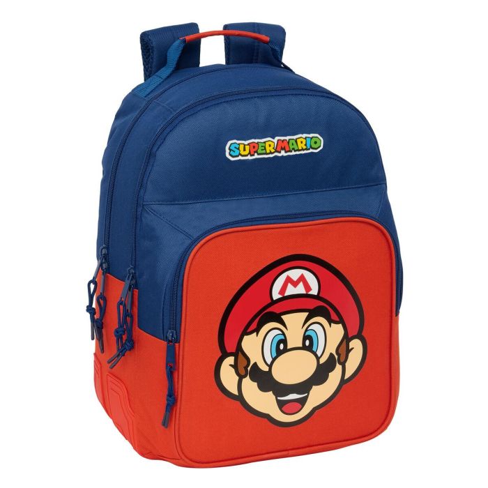Cartable Super Mario Mamma mia Rouge Blue marine 32 x 42 x 15 cm