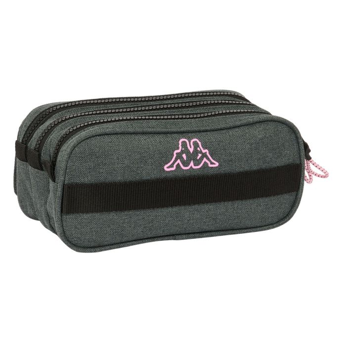 Trousse Fourre-Tout Triple Kappa Silver pink Gris 21,5 x 10 x 8 cm 1 Trousse Fourre-Tout Triple Kappa Silver pink Gris 21,5 x 10 x 8 cm 1