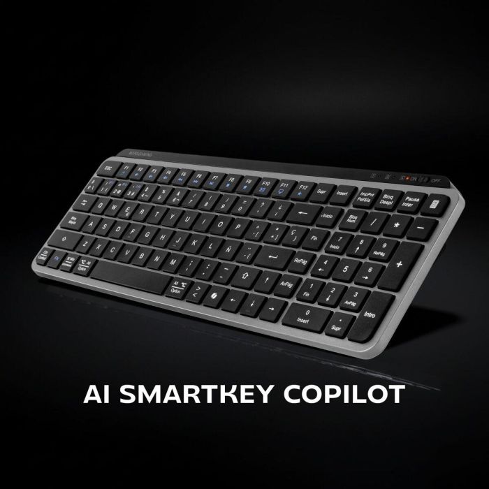 Clavier sans fil Mars Gaming MKSILENKEYSES Noir Espagnol Qwerty 1