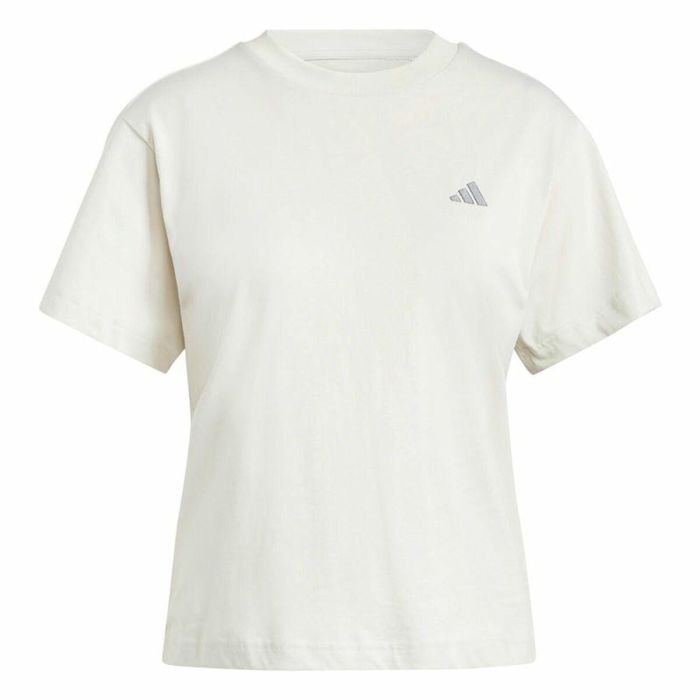 T-shirt à manches courtes femme Adidas Essentials Small Logo Blanc Beige 0 T-shirt à manches courtes femme Adidas Essentials Small Logo Blanc Beige 0