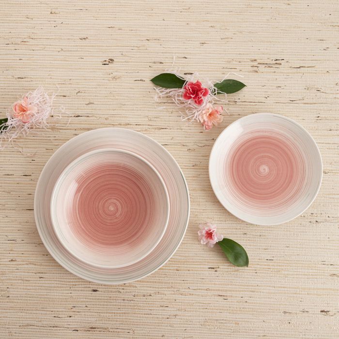 Assiettes Quid Velvet Rose Céramique 18 Pièces 4 Assiettes Quid Velvet Rose Céramique 18 Pièces 4