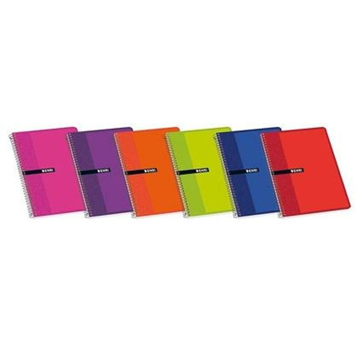 Cahier ENRI Multicouleur Couverture souple Din A4 80 Volets (10 Unités) 1