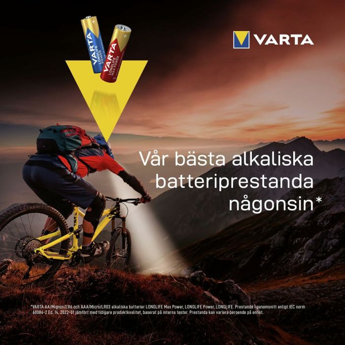 Batteries Varta alkalina longlife power aa - lr06 1,5 V AA LR06 (24 Pièces) (24 Unités) 3 Batteries Varta alkalina longlife power aa - lr06 1,5 V AA LR06 (24 Pièces) (24 Unités) 3