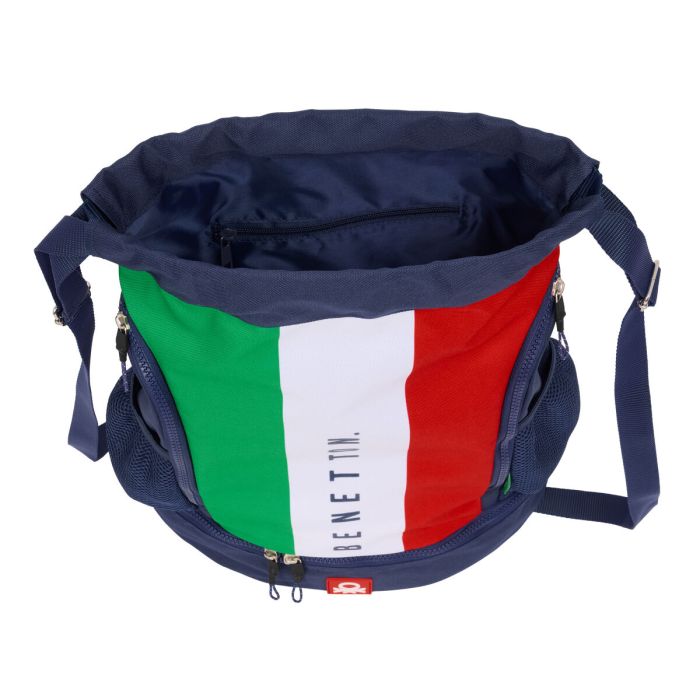 Sac à dos serré par des ficelles Benetton Flag Blue marine 35 x 40 x 1 cm 1 Sac à dos serré par des ficelles Benetton Flag Blue marine 35 x 40 x 1 cm 1