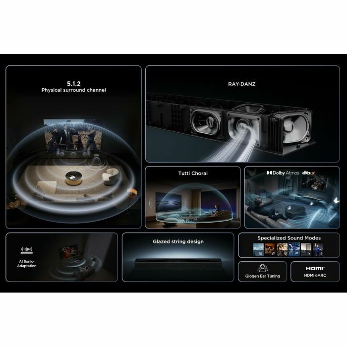 Barre audio TCL Q75HE 30 W 620 W 13