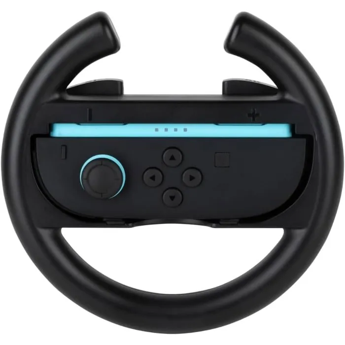 Konix - Volants de course pour Joy-Con Nintendo Switch 2, ergonomiques et simples à installer - Améliorez l'immersion dans vos jeux - Noir Konix - Volants de course pour Joy-Con Nintendo Switch 2, ergonomiques et simples à installer - Améliorez l'immersion dans vos jeux - Noir