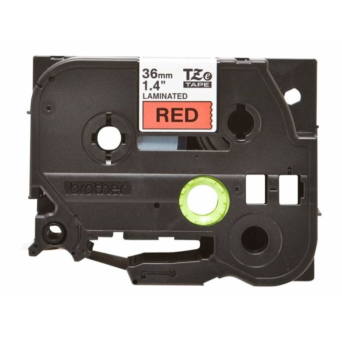 Ruban Laminé pour Etiqueteuses Brother Cinta laminada 36mm Noir/Rouge 2