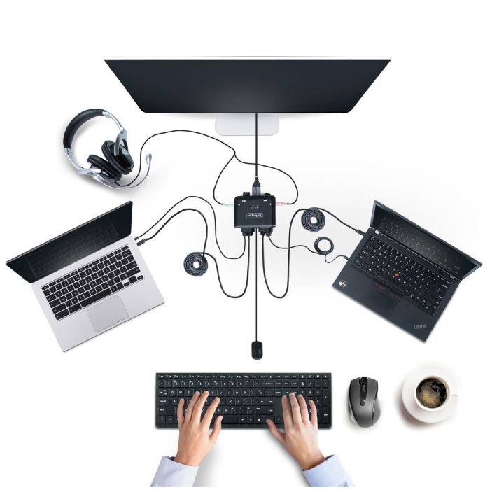 Switch KVM Startech C2-D46-UC2-CBL-KVM 1,2 m 6 Switch KVM Startech C2-D46-UC2-CBL-KVM 1,2 m 6