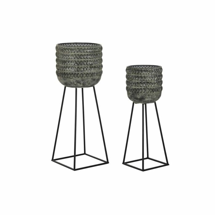 Set de pots de fleurs DKD Home Decor Usé 32 x 32 x 84 cm Métal (2 Unités) 0 Set de pots de fleurs DKD Home Decor Usé 32 x 32 x 84 cm Métal (2 Unités) 0