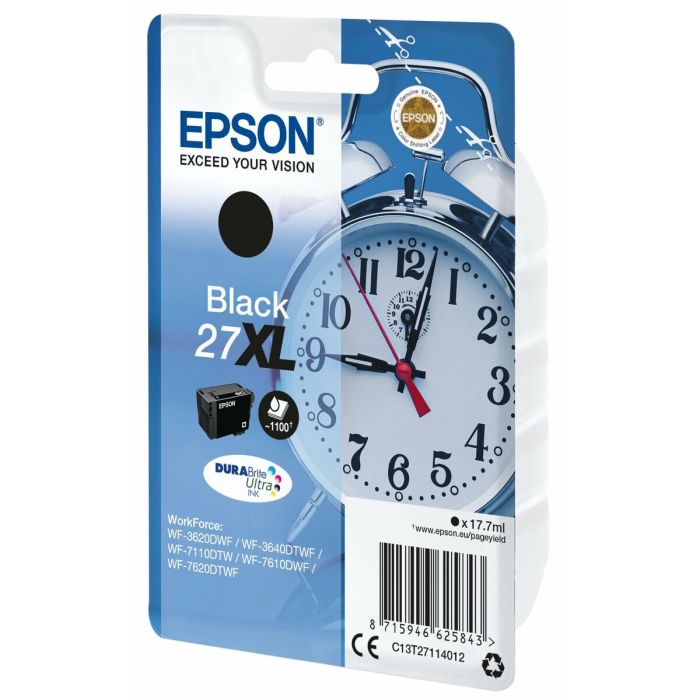 Cartouche d'encre originale Epson WF-3000 7000 - Nº27XL Noir (4 Unités) 1