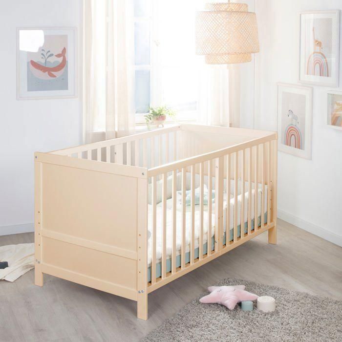 Lit bébé évolutif - 70 x 140 cm - ROBA - EASY SLEEP - Bois naturel 3 Lit bébé évolutif - 70 x 140 cm - ROBA - EASY SLEEP - Bois naturel 3