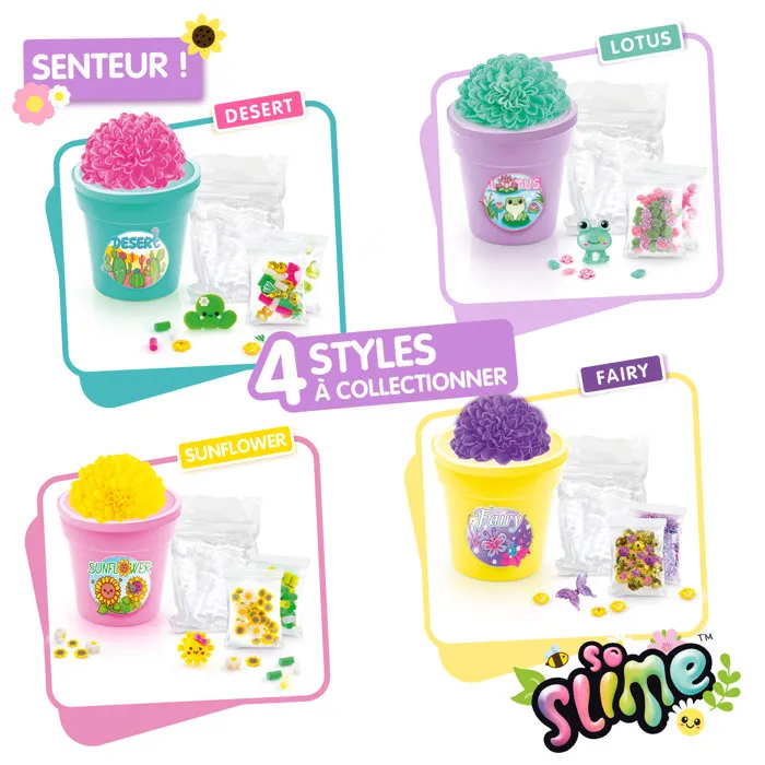 Canal Toys So Slime Slime Flower 1 Pot, jeu de création de slime parfumé avec fleur et décorations à collectionner, pour enfants dès 6 ans, référence SSC 417 Canal Toys So Slime Slime Flower 1 Pot, jeu de création de slime parfumé avec fleur et décorations à collectionner, pour enfants dès 6 ans, référence SSC 417