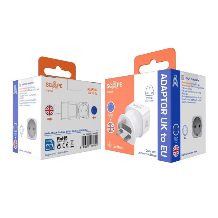 Multiprise Scape Travel 850UK Plastique 13 A 1