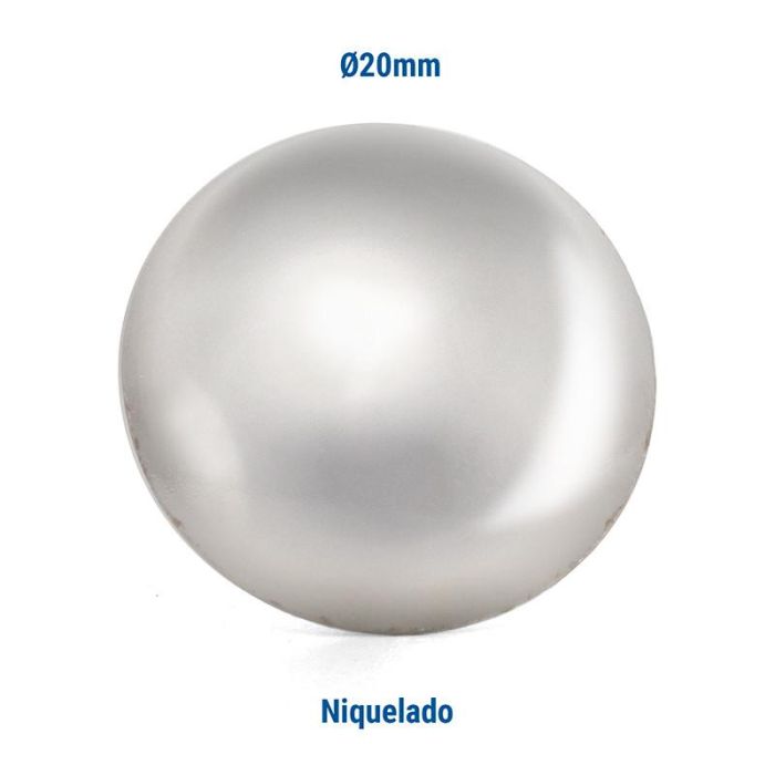 Tachuela Lisa Hierro Ø20 Acabado Niquel Heico (Set de 100) 2