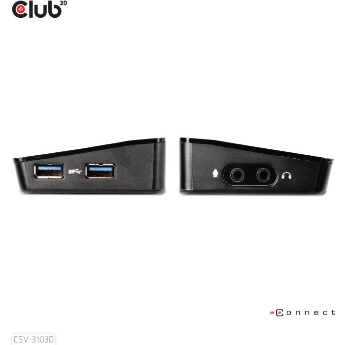 Club3D 4K Dockingstation USB3 ->3xUSB3/HDMI/DP/DVI/ black 10