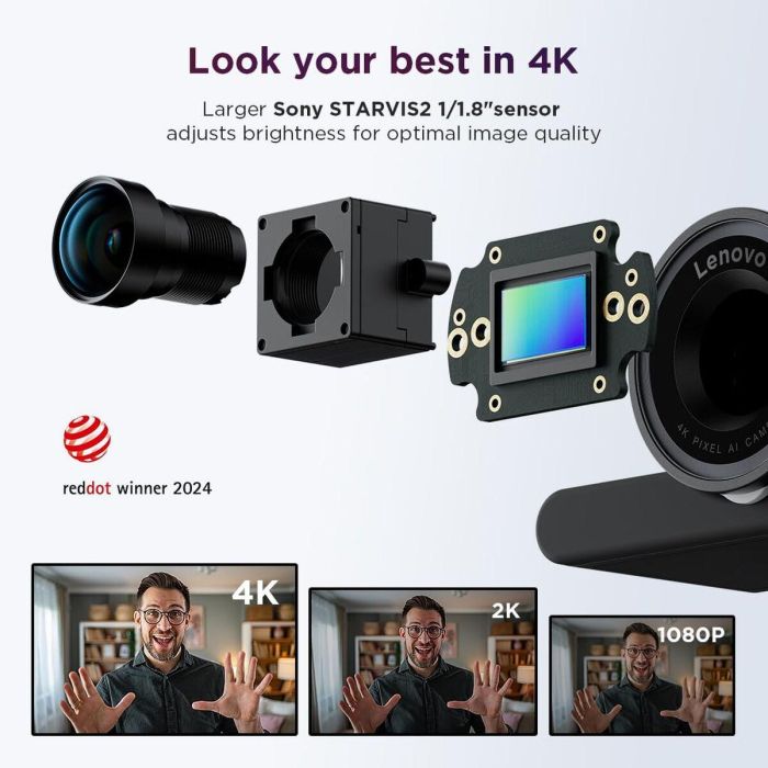 Webcam Lenovo 4XC1Q25245 Full HD 12
