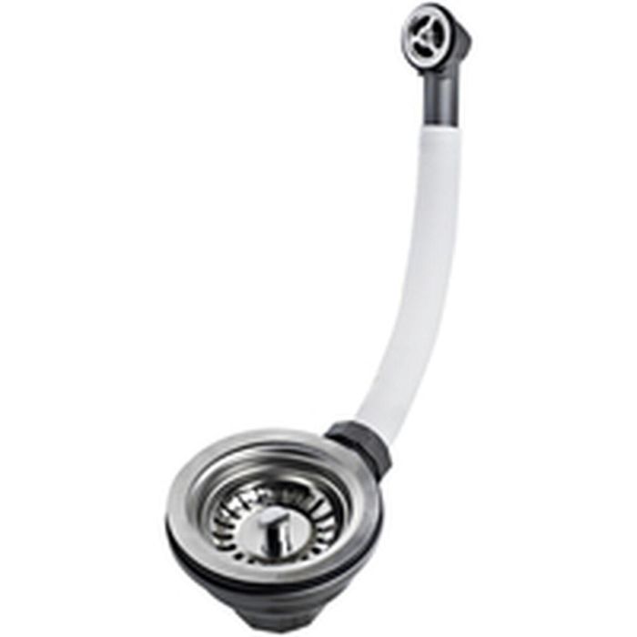 Vanne d'évier avec trop-plein flexible Teka 61001302 Argent Acier inoxydable 3