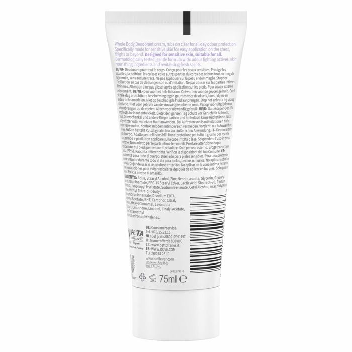 Déodorant en crème Dove LAVANDA & CAMOMILA 75 ml 4