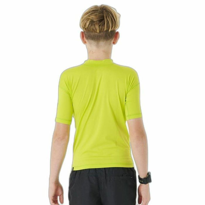 T shirt à manches courtes Enfant Rip Curl Corps S/S Rash Jaune Surf Lycra 3