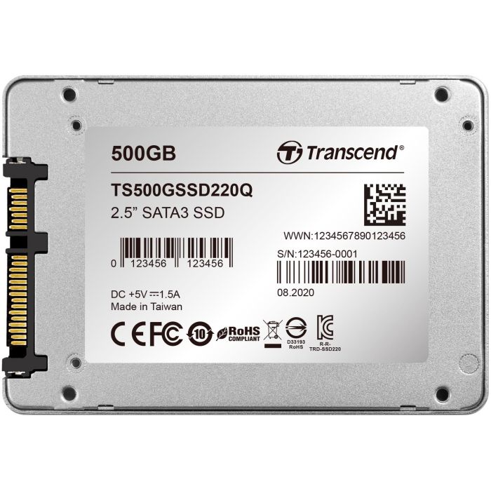 TRANSCEND 500GB 6,35cm 2,5Zoll SSD SATA3 QLC 5 TRANSCEND 500GB 6,35cm 2,5Zoll SSD SATA3 QLC 5