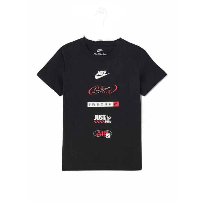 T shirt à manches courtes Enfant Nike Brandmark Stack Noir 2XL