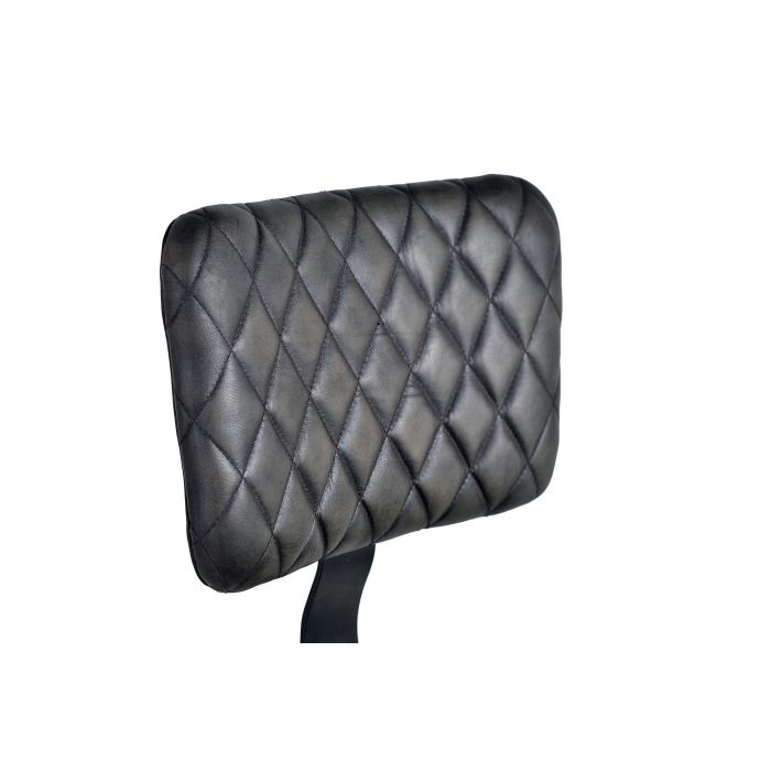 GINER Y COLOMER - Tabouret de bar - Lot de 2 tabourets en cuir véritable et métal, structure métallique, cuir gris anthracite - H112 x L45 x P46 cm 4 GINER Y COLOMER - Tabouret de bar - Lot de 2 tabourets en cuir véritable et métal, structure métallique, cuir gris anthracite - H112 x L45 x P46 cm 4