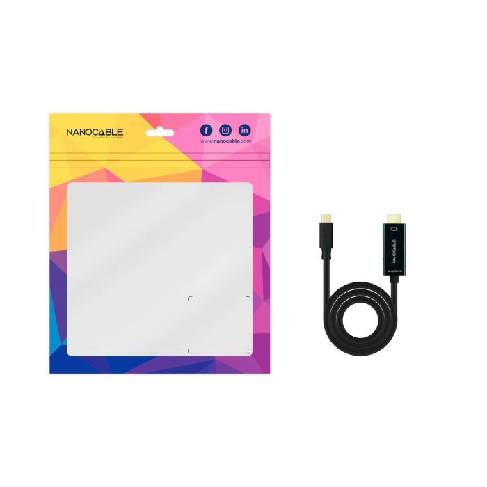 Câble USB-C vers HDMI NANOCABLE 10.15.5102 1,8 m Noir 0 Câble USB-C vers HDMI NANOCABLE 10.15.5102 1,8 m Noir 0
