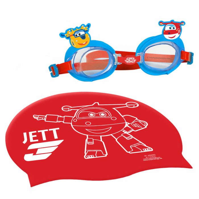 Bonnet et lunettes de bain Super Wings Enfant (12 Unités) 4 Bonnet et lunettes de bain Super Wings Enfant (12 Unités) 4