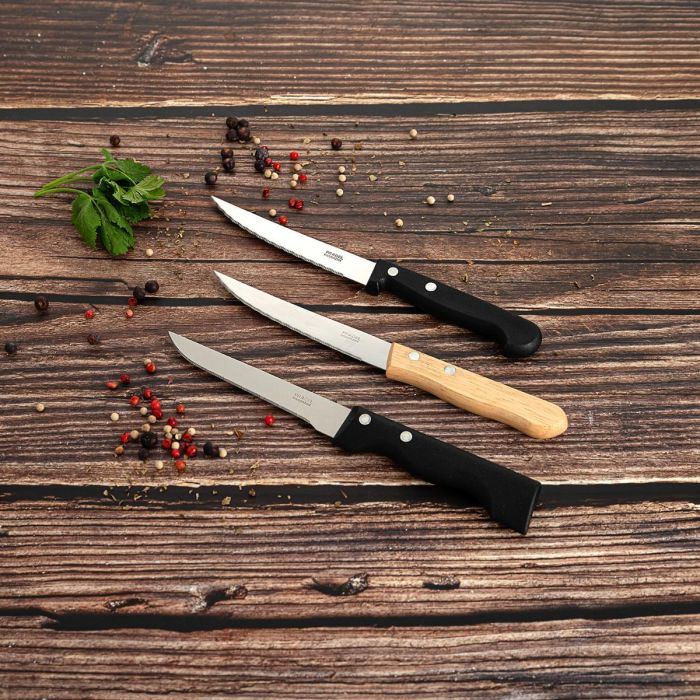 Cuchillo Chuletero Acero Inox Steak Madera Pradel 20,5 cm 1
