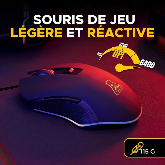 The G-Lab Combo Hydrogen BKG - Pack gamer clavier et souris filaires - Clavier 60% Azerty noir avec switches précis et souris 6400 DPI - pour gaming et bureau The G-Lab Combo Hydrogen BKG - Pack gamer clavier et souris filaires - Clavier 60% Azerty noir avec switches précis et souris 6400 DPI - pour gaming et bureau