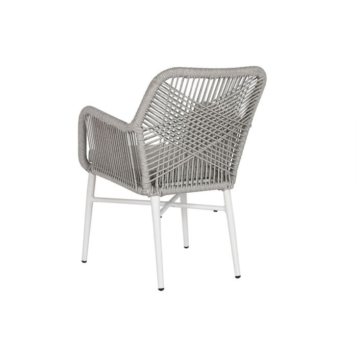 Chaise de jardin Home ESPRIT Blanc Gris Aluminium rotin synthétique 57 x 63 x 84 cm 3