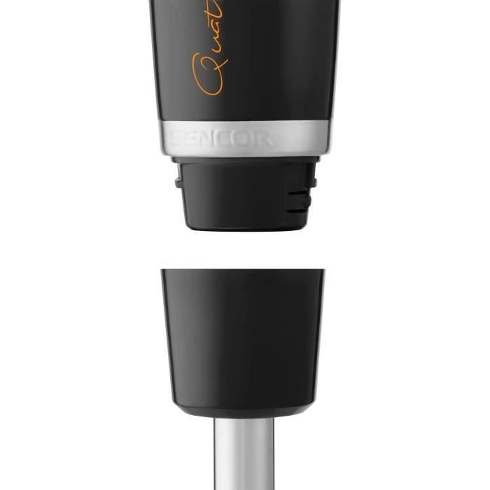 Sencor Mixeur Plongeant SHB 4359BK-EUE3 800 W - 2 Vitesses - 4 Lames Inox - Broye Glace - Noir avec Gobelet 700 ml