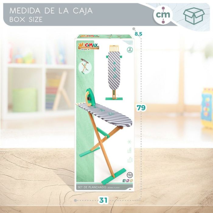 Table à Repasser Woomax jouet 2 Pièces 71,5 x 61,5 x 19 cm (4 Unités) 1