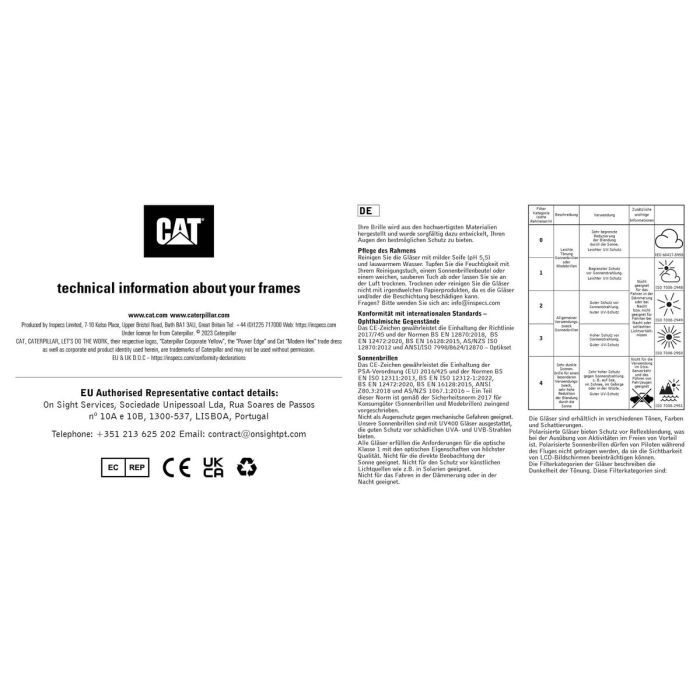 Monture de Lunettes Homme Caterpillar CPO-3521 52004 3 Monture de Lunettes Homme Caterpillar CPO-3521 52004 3