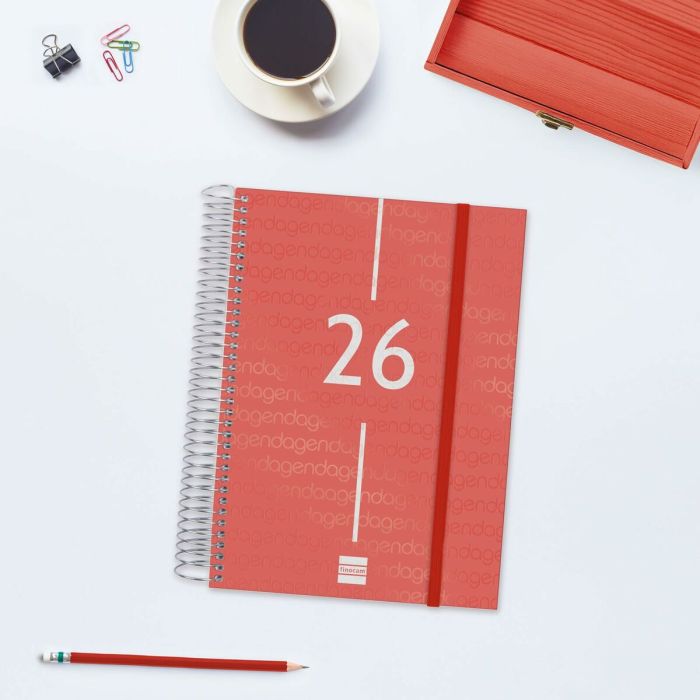 Agenda Finocam YEAR Rouge A5 15,5 x 21,2 cm 2026 5