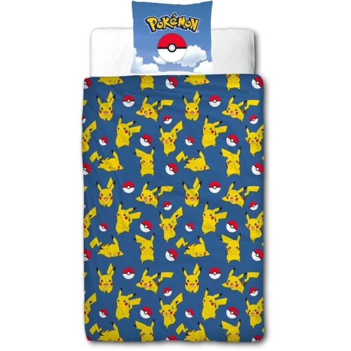 Parure de couette Pokémon 25 x 4 x 30 cm Multicouleur Lit 2 persones 2 Pièces 2