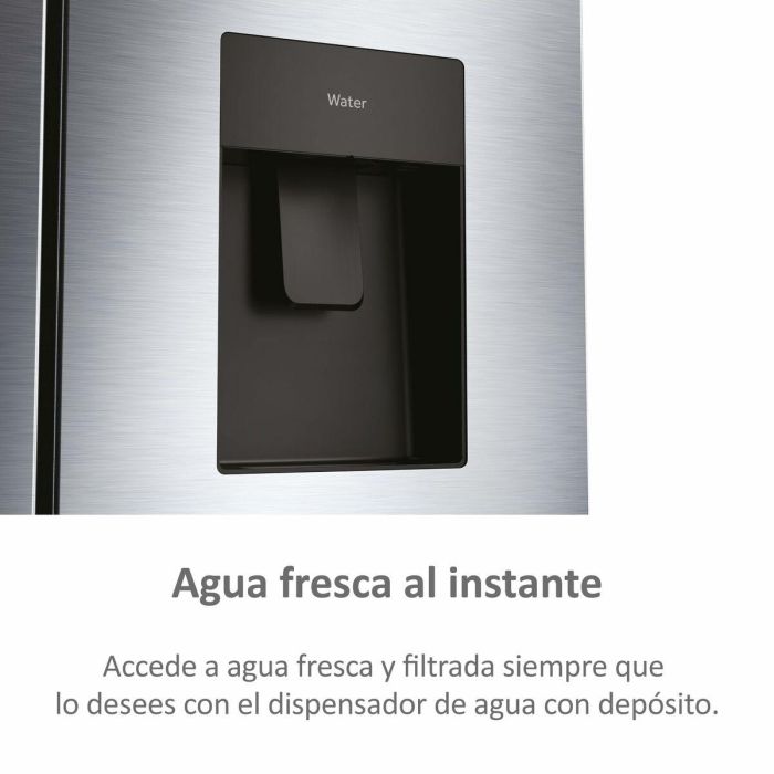 Réfrigérateur Combiné Haier HFR5719EWMG 190 Argenté 14