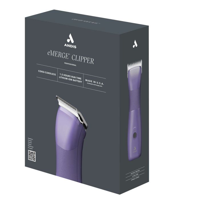 Tondeuse pour animaux de compagnie Andis EMERGE Clipper Violet 3 Tondeuse pour animaux de compagnie Andis EMERGE Clipper Violet 3