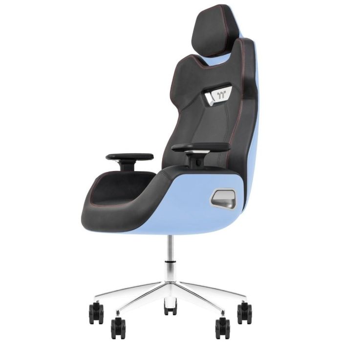 Thermaltake ARGENT E700 Siège Gamer PC - Fauteuil de Bureau avec Accoudoirs 4D, Poids Max 150 kg, Hauteur Utilisateur 170-190 cm, Cuir Noir et Bleu