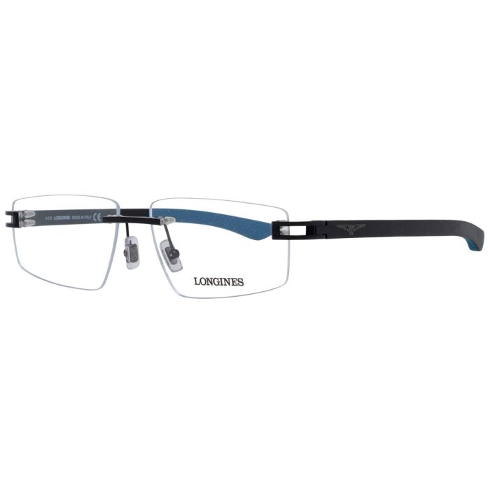 Monture de Lunettes Homme Longines LG5007-H-56002 Noir ø 56 mm 10 Monture de Lunettes Homme Longines LG5007-H-56002 Noir ø 56 mm 10